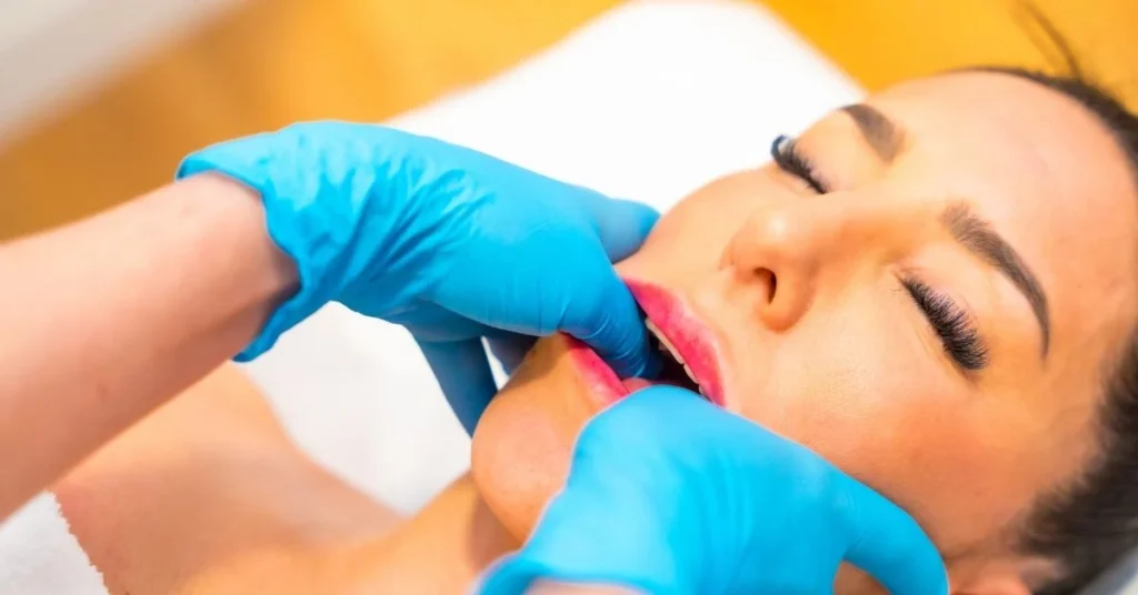 woman-getting-tmj-treatment-with-chiropractic-care