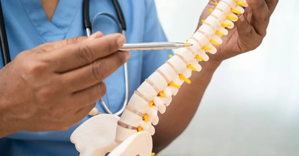 chiropractor-showing-spine