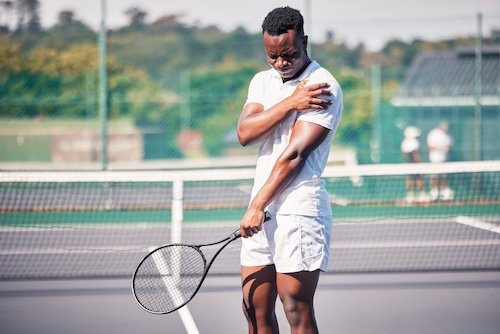 Injured Tennis Player